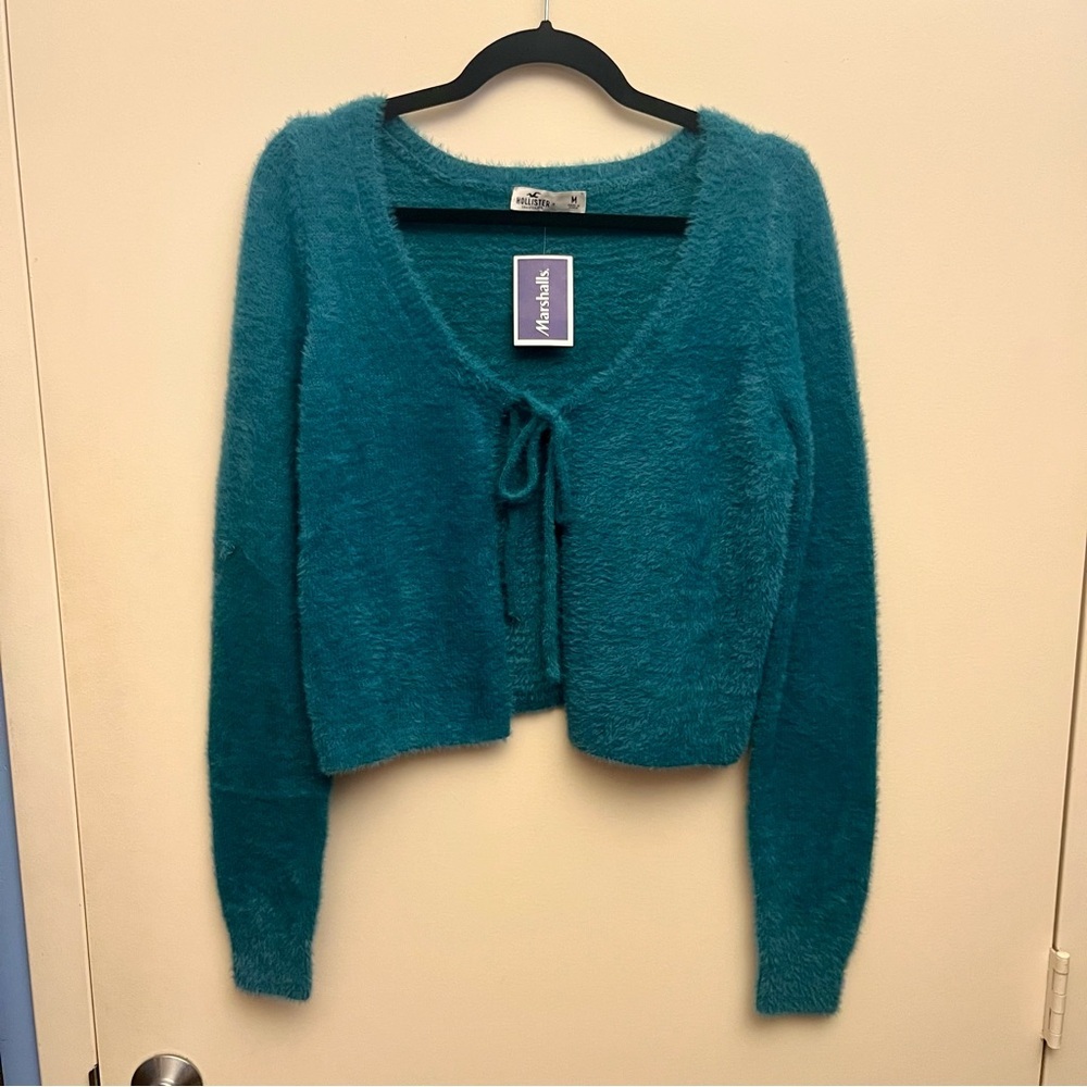 Hollister Knit Cardigan Sweater Blue Size M